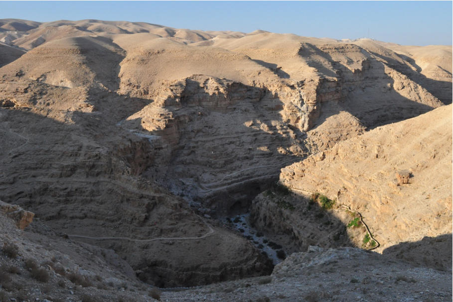 Wadi Qelt (Palestina) - Pogled na suho korito Wadi rijeke Qelt